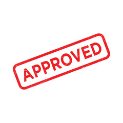 approved rubber stamp icon vector design template in white background