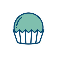 cup cake icon vector design template in white background
