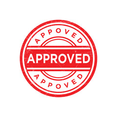 approved rubber stamp icon vector design template in white background
