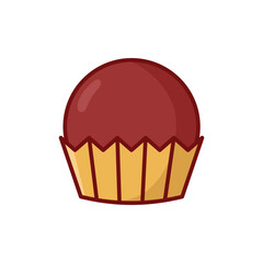 cup cake icon vector design template in white background