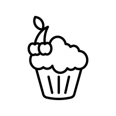 cup cake icon vector design template in white background