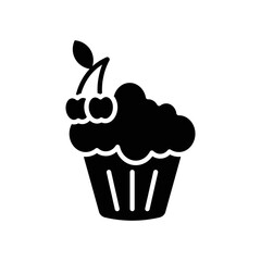 cup cake icon vector design template in white background