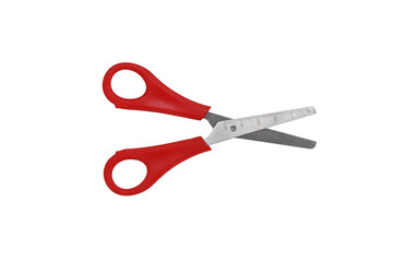 scissors isolated red texture school
