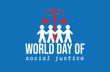 world day of social justice template vector background