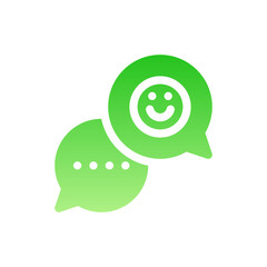 chat flat gradient icon