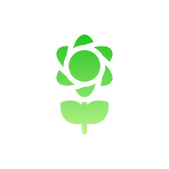 flower flat gradient icon