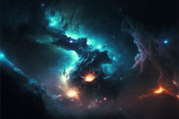 realistic galaxy nebula background,  space wallpaper, generative AI
