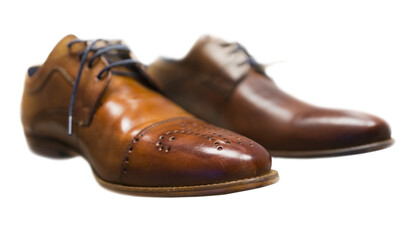 Pair of modern leather shoes