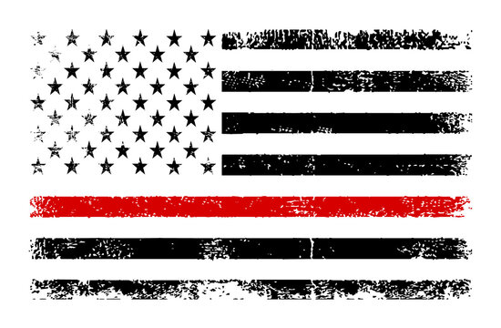 American Flag Thin Red Line Png