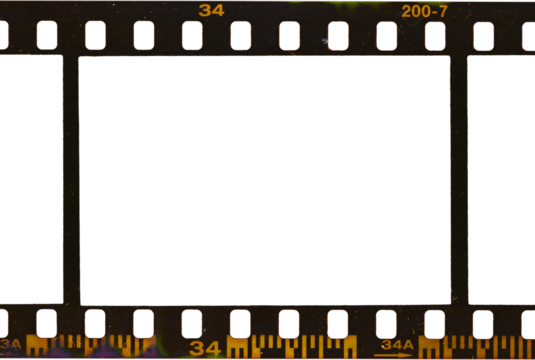 single dark retro film strip border isolated, empty film frame, nice photo mockup placeholder.