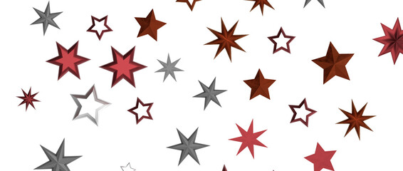 golden stars - in red