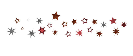 Festive christmas card. Isolated illustration white background. - in red