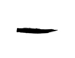 Black stroke brush isolated on white backdrop