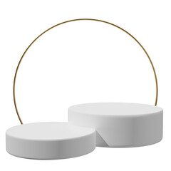 white podium product display 3d render