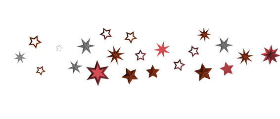 golden stars - in red