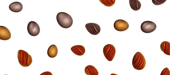 Abstract luxury golden easter eggs isolated