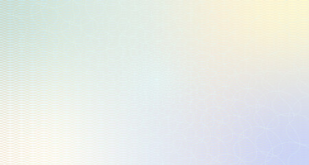 Light multicolored guilloche background for certificate, bill, diploma, voucher, check 