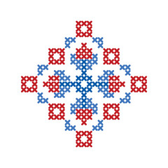 Cross stitch motif. Ukrainian and Russian folk ornament