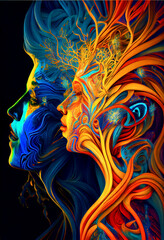 Generative AI abstract render of the subconscious