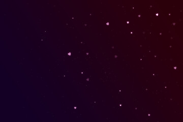 Colourful Hearts Scattered Background