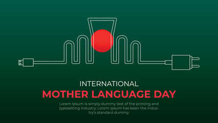 21st February international mother language day social media post design