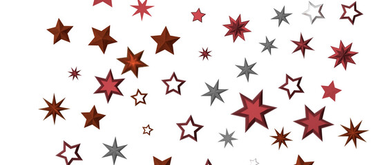 golden stars - in red