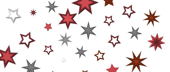 golden stars - in red