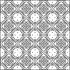 Stylish texture with figures from lines.
Abstract geometric black and white pattern for web page, textures, card, poster, fabric, textile. Monochrome graphic repeating design.