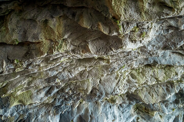Beautiful view of marble rock cave. Marble cathedrals Chile.