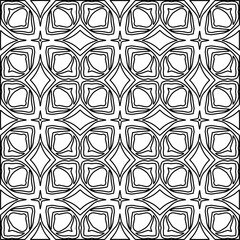 Stylish texture with figures from lines.
Abstract geometric black and white pattern for web page, textures, card, poster, fabric, textile. Monochrome graphic repeating design.