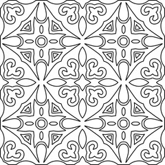 Stylish texture with figures from lines.
Abstract geometric black and white pattern for web page, textures, card, poster, fabric, textile. Monochrome graphic repeating design.