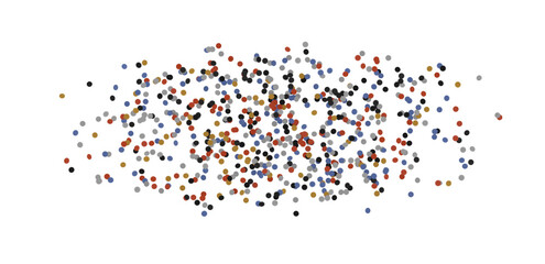  Multicolored confetti on white