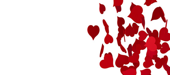  Festive heart banner design. St. Valentine's day decoration