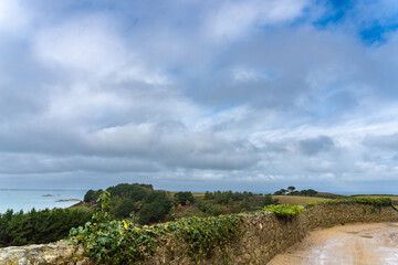 Herm Island, Channel Island in Bailiwick of Guernsey. Car free island is popular British Isles...