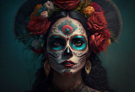 Illustration zum mexikanischen Feiertag Dia de Muertos
