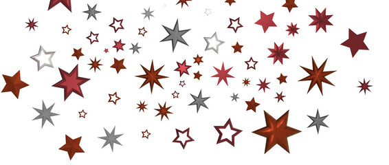 Festive christmas card. Isolated illustration white background. - in red
