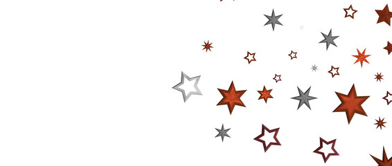 golden stars - in red