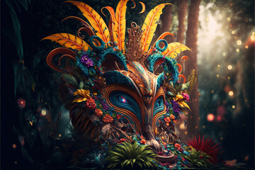 3d image representing the Brazilian carnival.