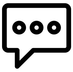 Chat bubble message icon stroke