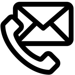 Contact phone mail icon stroke