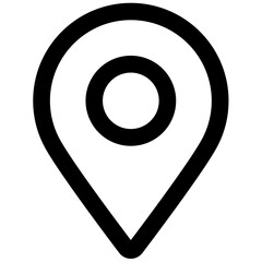 Map pin marker navigation icon stroke
