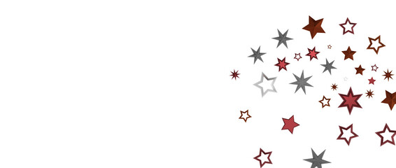 Holiday golden decoration, glitter frame isolated - in red