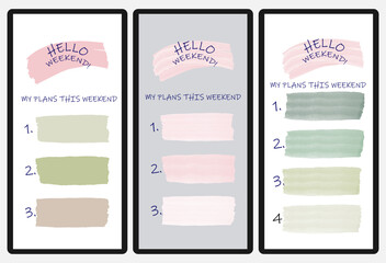 Watercolor template for instagram stories