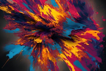 Abstract multi-colorful liquid splash background No26