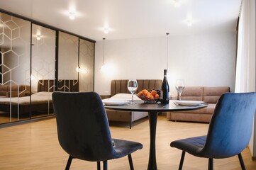 Stylish apartment interior. Idea for home design