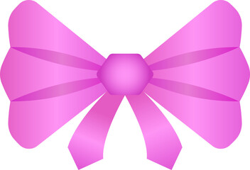 Colored bow. Decorative design element. PNG with transparent background.