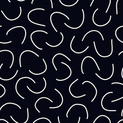 Seamless curves pattern. Ethnic ornament. Embroidery background. Tribal wallpaper. Ethnical image. Tribe motif. Ancient mosaic. Geometric digital paper. Web design. Textile print. Vector art.