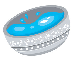 songkran bowl with water