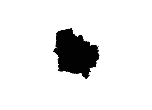 Hauts de France region map black