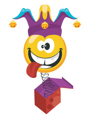 surprise box with emoticon